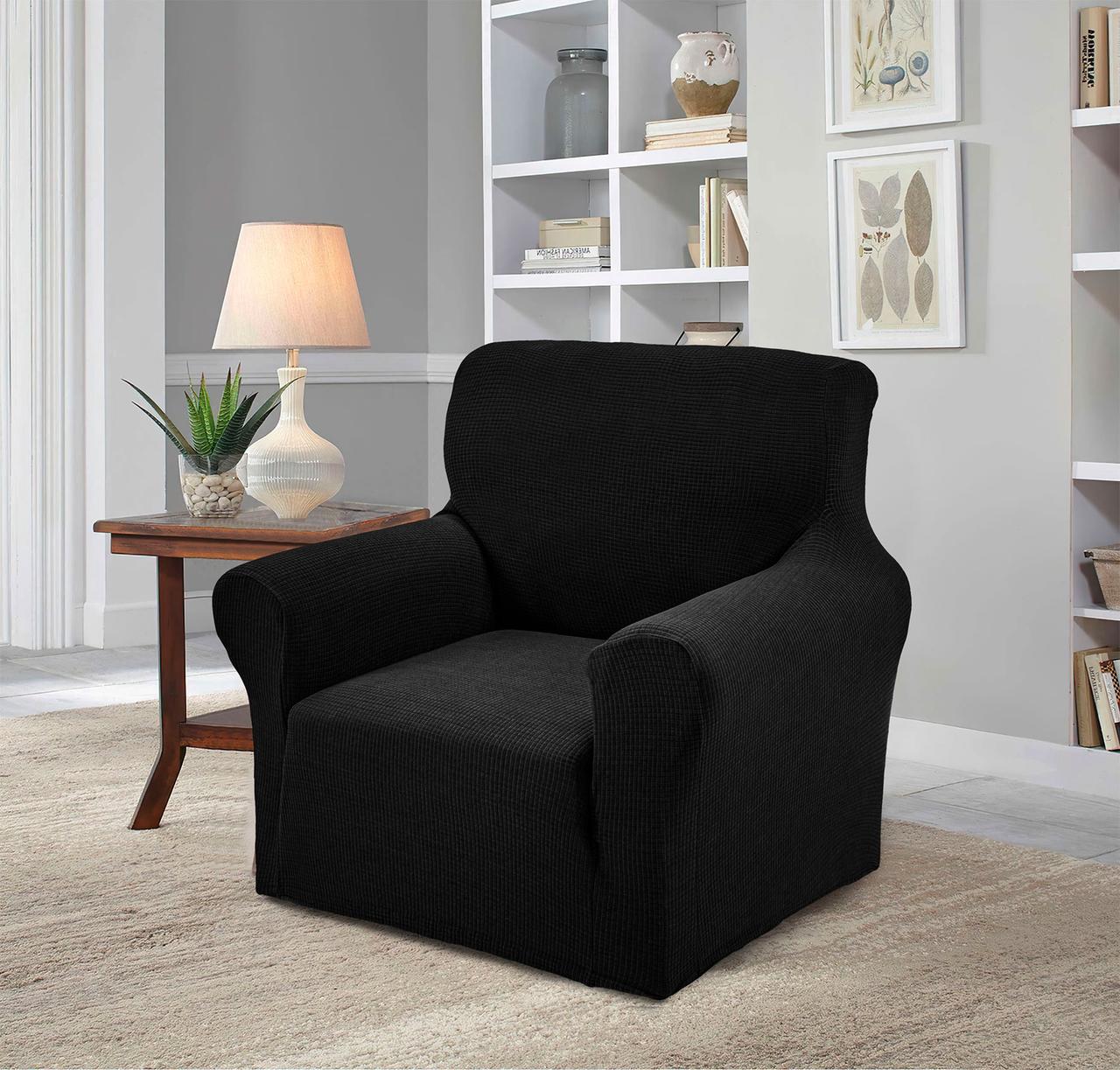 Чохол на крісло універсальний Love You Corn Fleece чорний (82184), фото 1