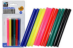 Клейові стрижні для клейового пістолета 7мм Dremel кольорові (Niz16140)