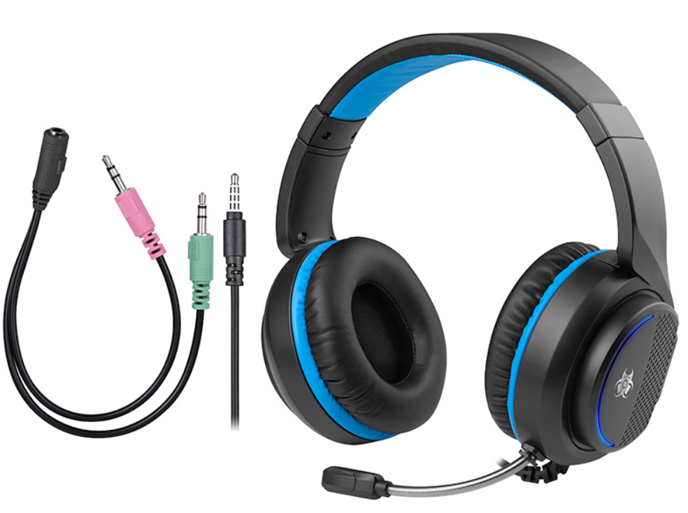 Геймерські навушники Tracer GAMEZONE Dragon Blue LED (TRASLU46621)