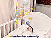 Музичний мобіль карусель тварини брязкальця прорізувачі малюкові 0+ на ліжечко коляску звук світло мелодії, фото 9
