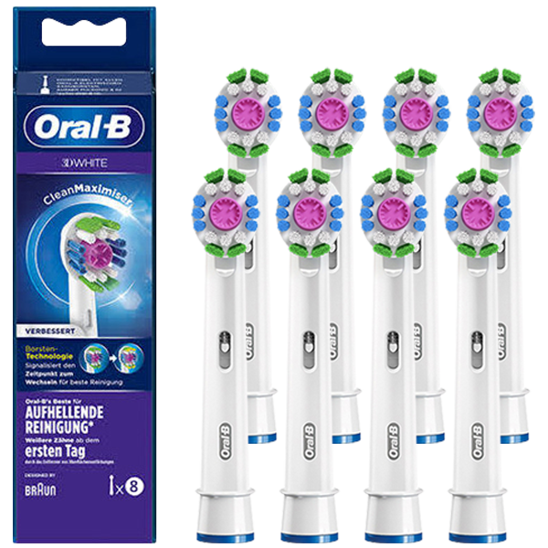 Насадка для електричної зубної щітки Oral-B 3D White EB18pRB Luxe Clean Maximiser White (8 шт.)