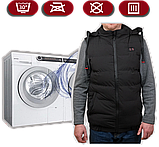 Інноваційний термо жилет з підігрівом (9 зон) HV003 та з капюшоном розмір L, фото 7