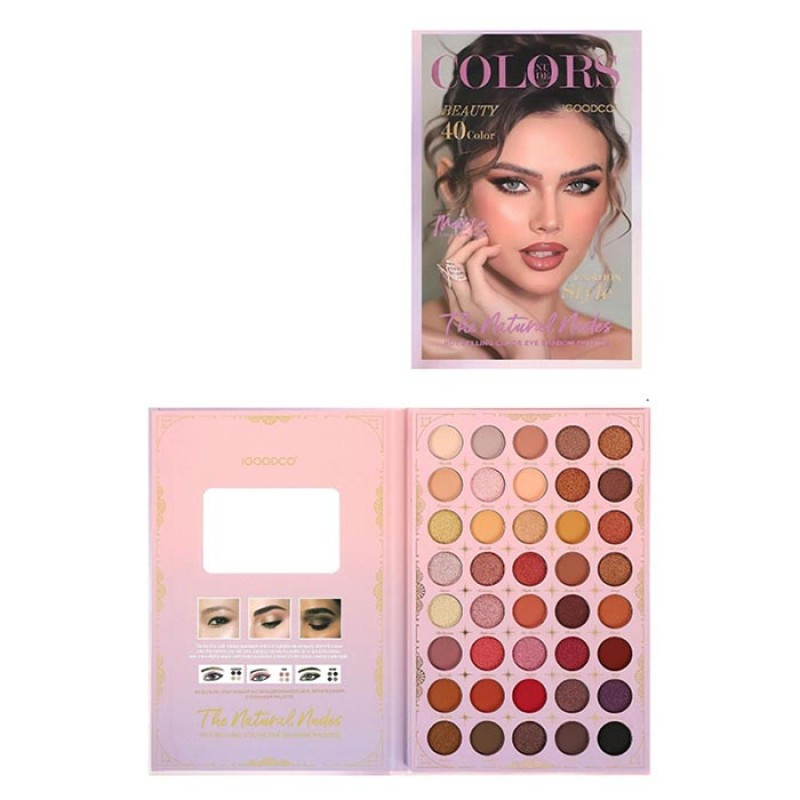 Косметика IG3077, тіні, палетка (40 кольорів), дзеркало, фото 1