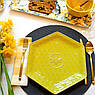 Набір із 4-х керамічних обідніх тарілок у жовтому кольорі «Солодкий мед» Certified International, фото 6