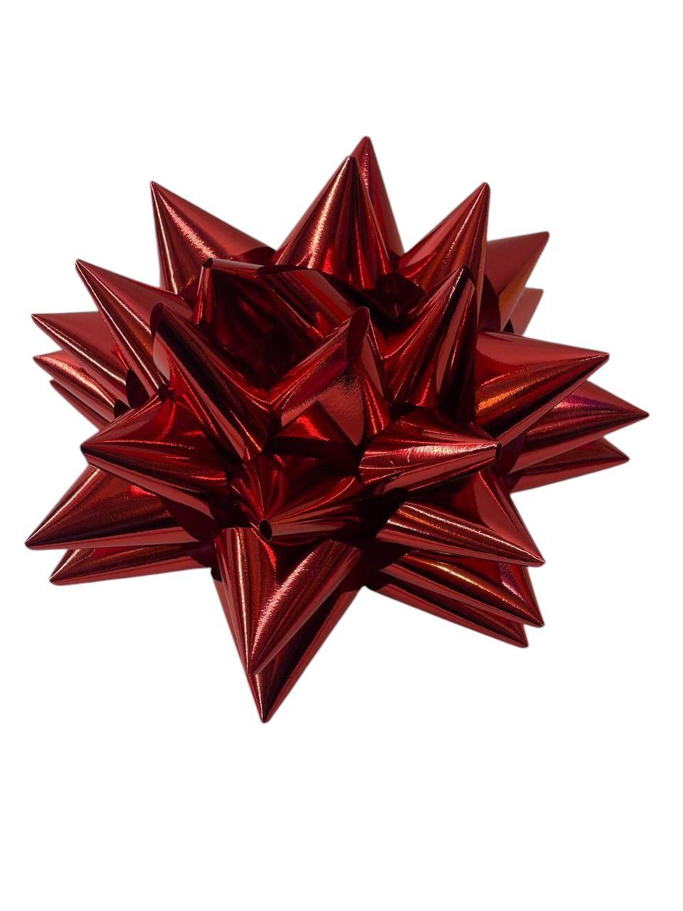 Бант на коробку-сюрприз для прикраси подарунка Червоний, 25 см