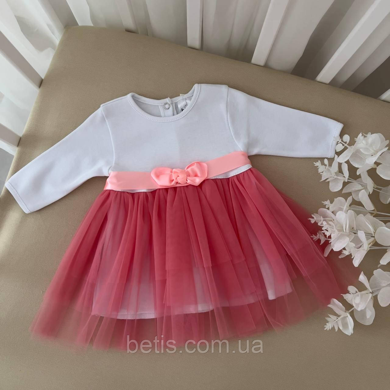 Плаття "Ніжність-2" д.р. Персиковий Інтерлок арт.27075243  Зріст 56-38(р)