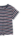Дитяча футболка Tommy Hilfiger у смужку з вузлом 1159821800 (Синій 16), фото 2