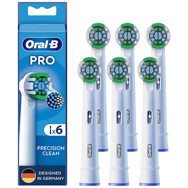 Насадка для електричної зубної щітки Oral-B EB20RX Pro Precision Clean White (6 шт.)