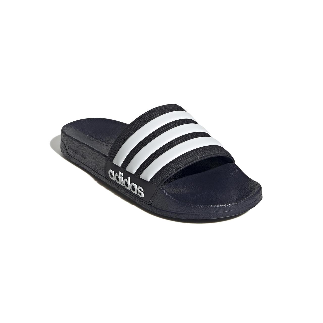 Легкі шльопанці Adilette Shower від Adidas з фірмовими смужками 48 1/2 (13 US) 30 см Синій 1159819713
