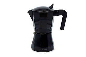 Гейзерна кавоварка Maestro з алюмінію, 300 мл, чорна