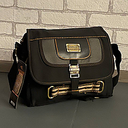 Практична текстильна чоловіча сумка-месенджер, сумка через плече чоловіча брезентова Gold be