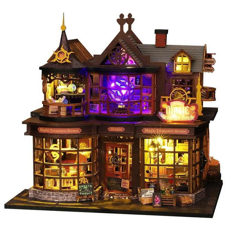 Румбокс Магічний будиночок зі скарбами Інтер'єрний конструктор Magic Treasure Roombox ES-016 + купол
