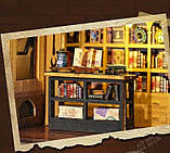 Румбокс Книгарня Сутінки Інтер'єрний конструктор A Twilight Book Mall Book Nook ES-017 + купол, фото 7