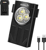 Ліхтар-брелок Boruit V7 наключний ліхтарик 1100LM з магнітом, захист від води IPX5, Li-ion акумулятор, Type-C
