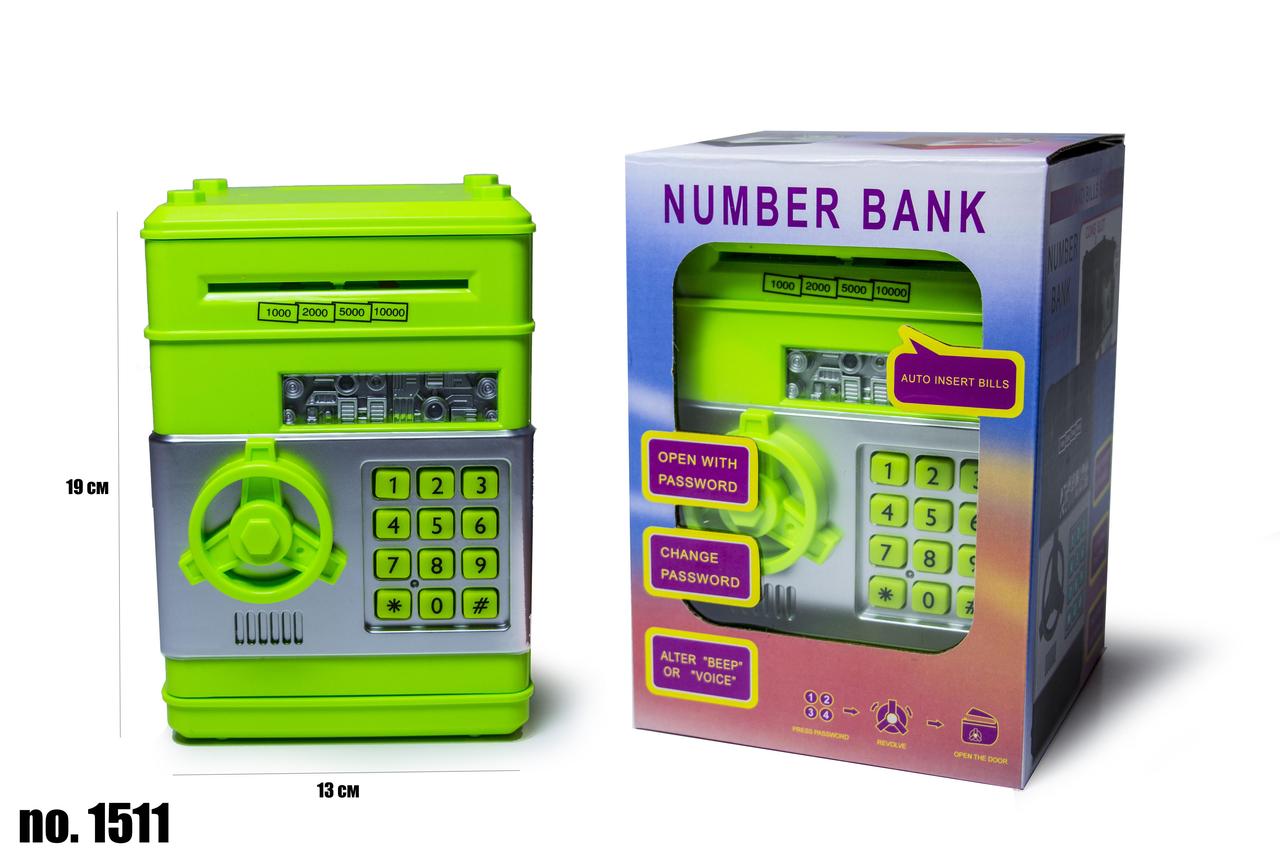 Електронна дитяча скарбничка-сейф з кодовим замком 1511 Електронна дитяча скарбничка-сейф з кодовим замком 1511