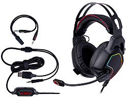 Геймерські навушники з підсвічуванням Tracer GAMEZONE Raptor V2 RGB (TRASLU46464)