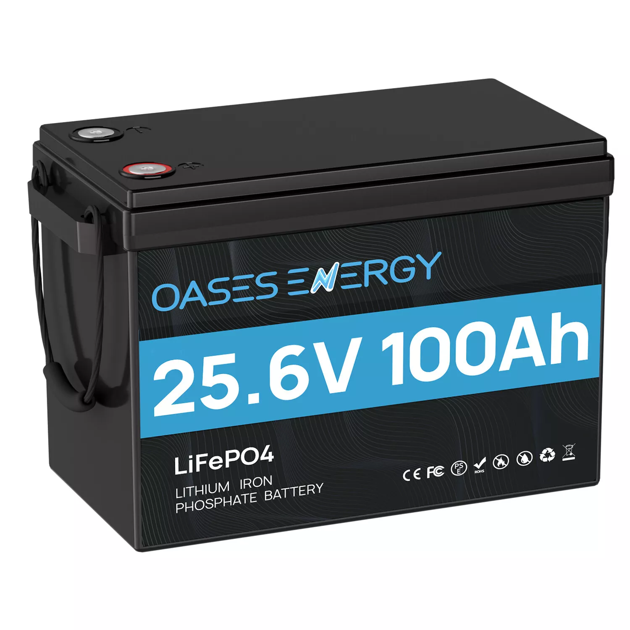Акумулятор батарея резервний OASES Energy LiFePO4 100Ah 25.6V 2560Wh BMS літій ферум фосфат