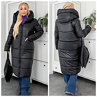 Жіноча зимова куртка-пальто Лаке батал