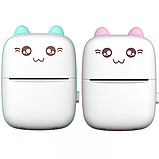 Портативний дитячий Bluetooth міні принтер бездротовий з термодруком без чорнила Android / IOS, фото 4