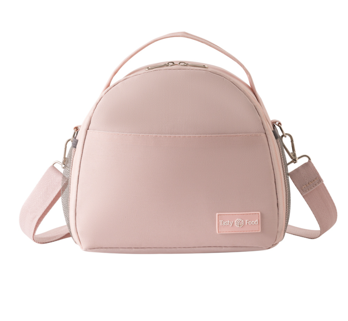 Термосумка для обідів 8л / Ланчбокс для роботи / Сумка холодильник з плечевим ремнем / Дорожня термосумка Рожева, фото 1