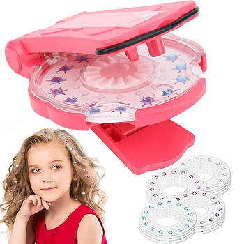 Дитячий набір для прикраси волосся стразами, XL-568 / Стайлер для прикраси стразами / Стрази для волосся