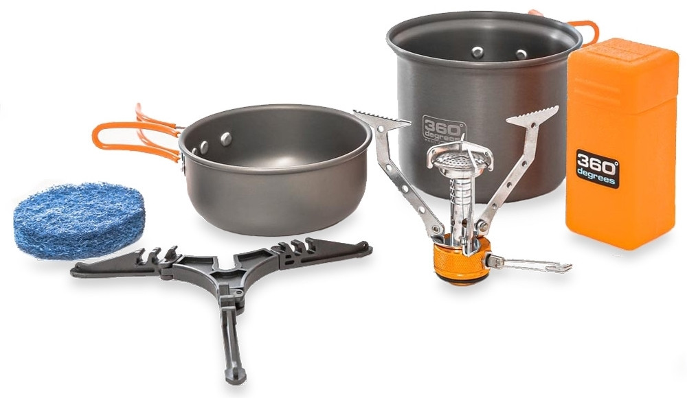 Газовий пальник і набір посуду 360° degrees Furno Stove & Pot Set