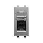 Розетка комп'ютерна RJ45 категорія 5е 1 модуль сірий [4404461] ДКС Avanti