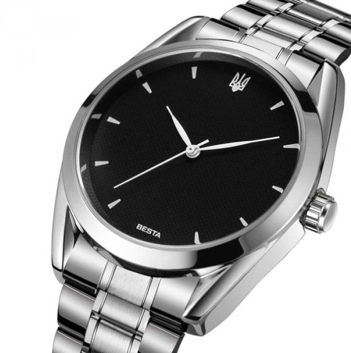 Класичний механічний чоловічий годинник з автопідзаводом з металевим ремінцем, фото 1