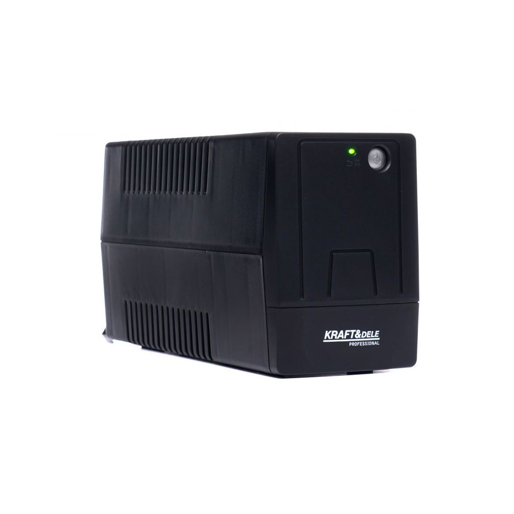 Джерело безперебійного живлення (600 Вт) UPS 1000VA LED Kraft & Dele KD1927, фото 1