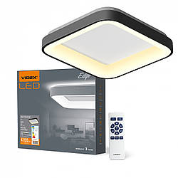 Стельовий LED світильник VIDEX EDGE-SC квадратний |72W| Чорний VLE-ESC-72B