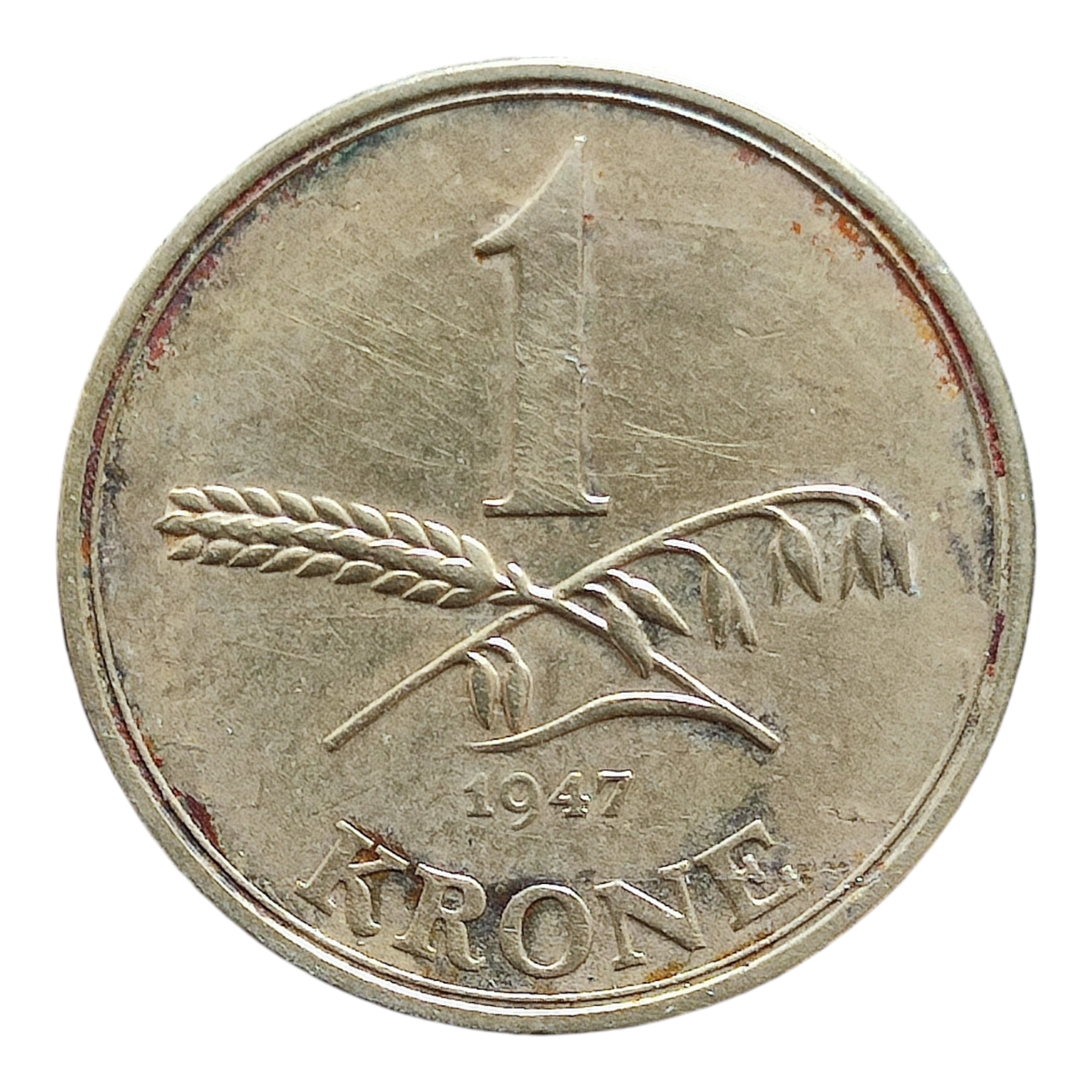 Данія 1 крона, 1947, фото 1