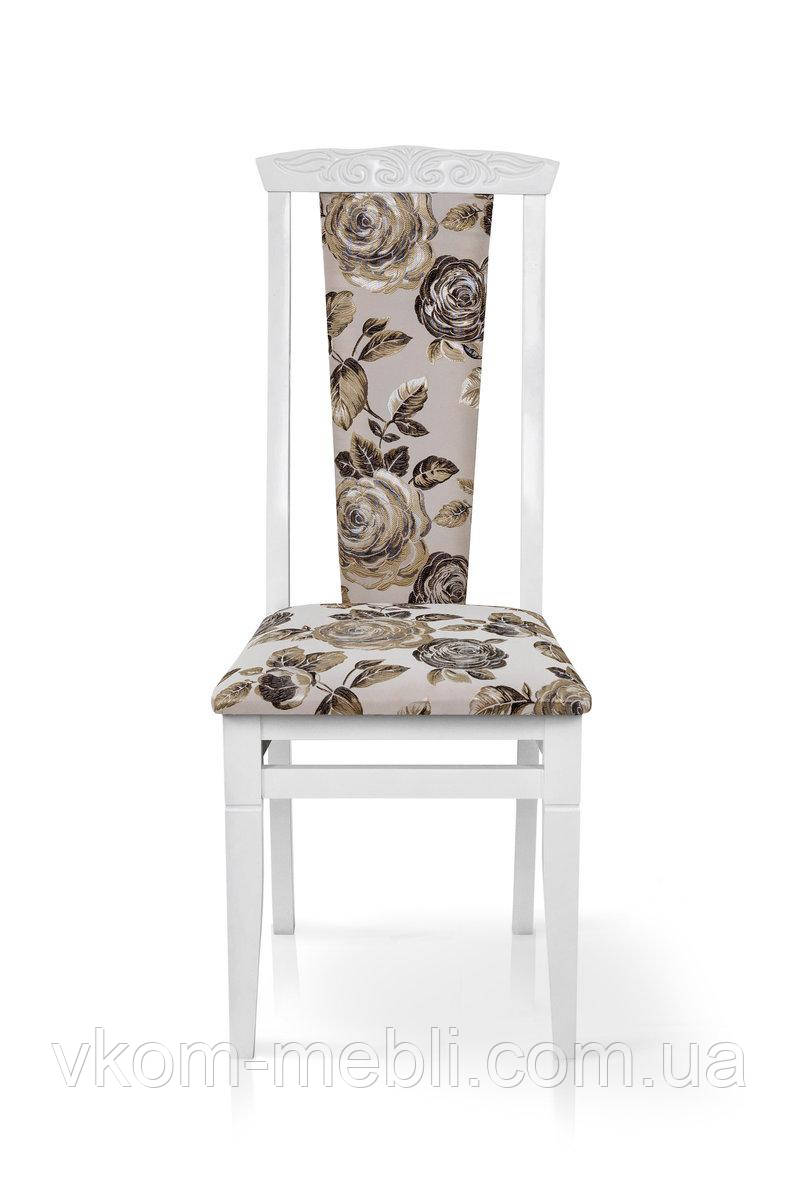 Стілець кухонний дерев'яний Чумак 2 (білий), фото 1