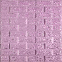 3D панель самоклеюча цегла Світло-фіолетовий 700х770х7мм (015-7) SW-00000058