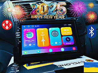 Автомагнітола 2 DIN Cyclone MP-7086A V3 Android 10 2/32Gb CarPlay NEW 2024