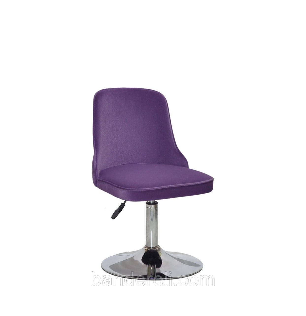 Крісло Adam CH-office оксамит пурпуровий B-1003 на круглій опорі, фото 1