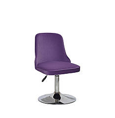 Крісло Adam CH-office оксамит пурпуровий B-1003 на круглій опорі