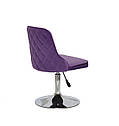 Крісло Adam CH-office оксамит пурпуровий B-1003 на круглій опорі, фото 4