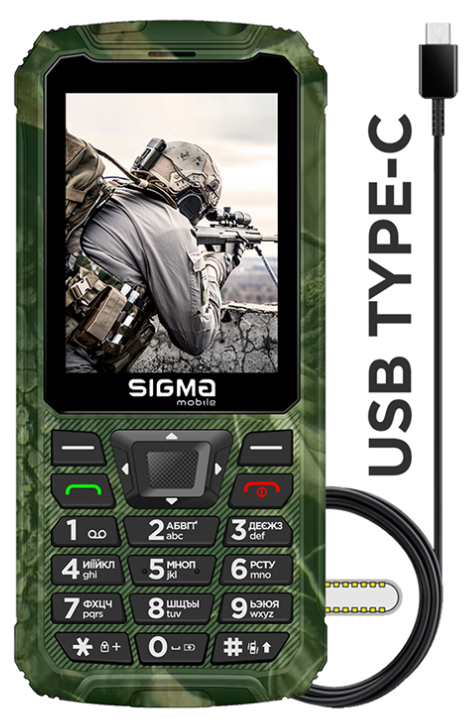 Телефон Sigma X-treme PR68 Type-C Khaki UA UCRF