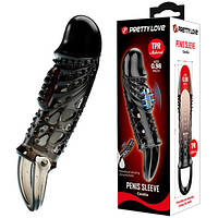 Насадка на член — Pretty Love Cecelia Vibrating Penis Sleeve Black