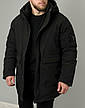 Чоловіча куртка New Balance зимова подовжена, теплий пуховик із капюшоном, фото 7