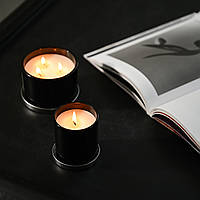 СВІЧКА АРОМАТИЧНА "ТЕРЕСА" ЧОРНА АМБРА ТА ІМБИРНА ЛІЛІЯ, 8Х9 см