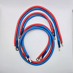 Перемичка для з'єднання АКБ 25мм2 довжина від 30см , мідний провід ПВ-3 з клемами під болт Ду М8 мідно-луджені