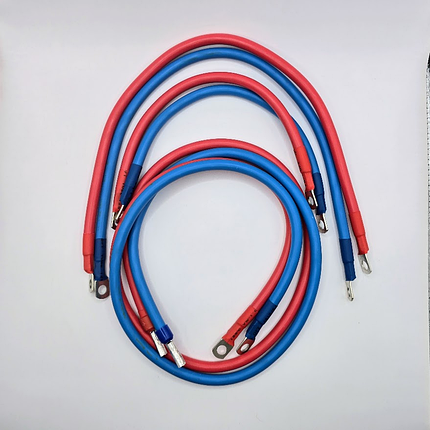 Перемичка для з'єднання АКБ 25мм2 довжина від 30см , мідний провід ПВ-3 з клемами під болт Ду М8 мідно-луджені, фото 1