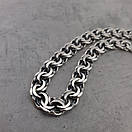 Срібний браслет чоловічий на руку. Чоловічий срібний браслет бісмарк плоский. 23,5 см, фото 6