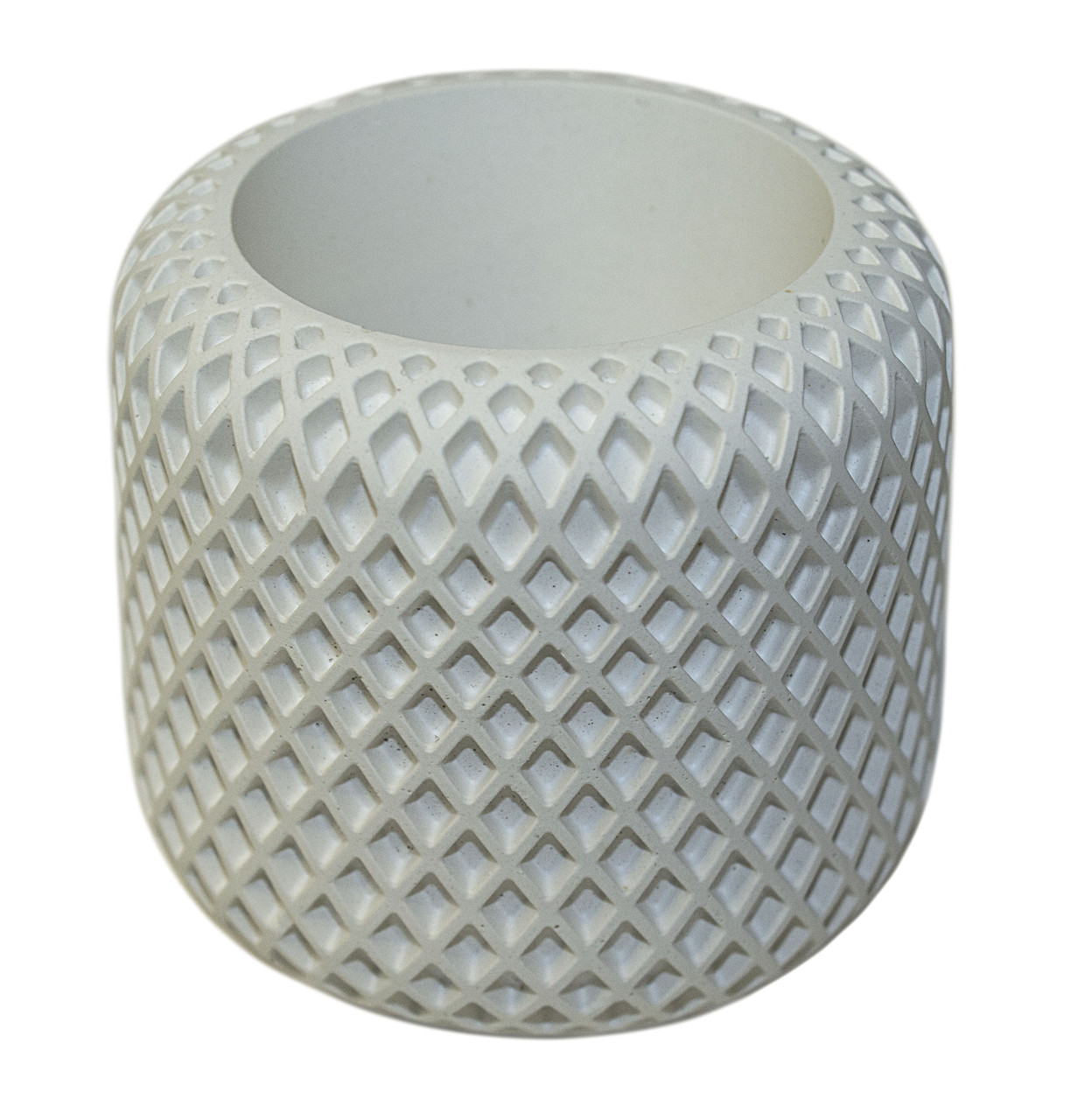 Гіпсове кашпо для свічок Vovna, білий колір