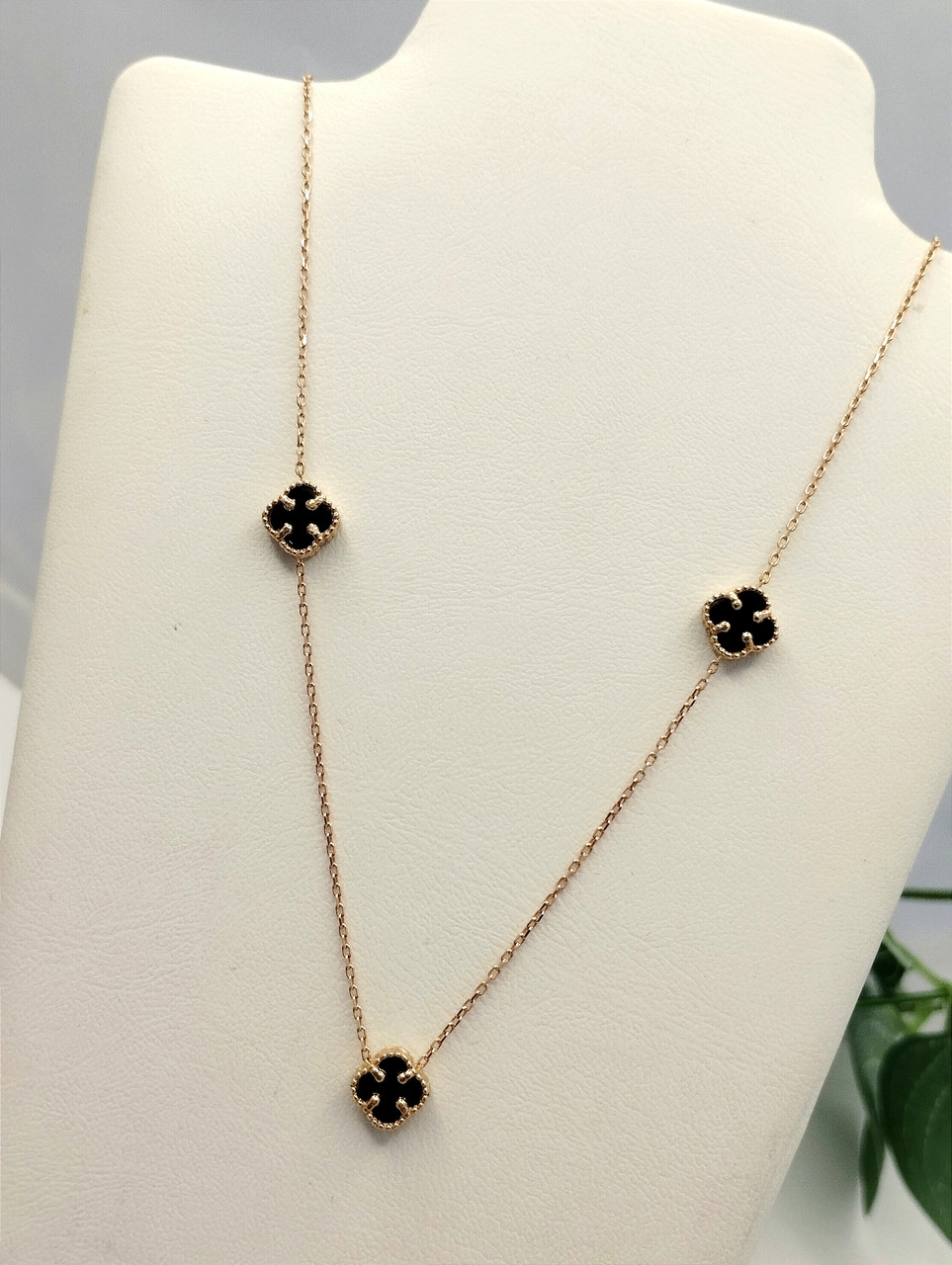 Золоте кольє конюшина, фото 1