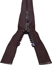 Блискавка готова текстильна з пластмасовими тракторними зубчиками №5, довжина 80 см; Темно-коричневого кольору