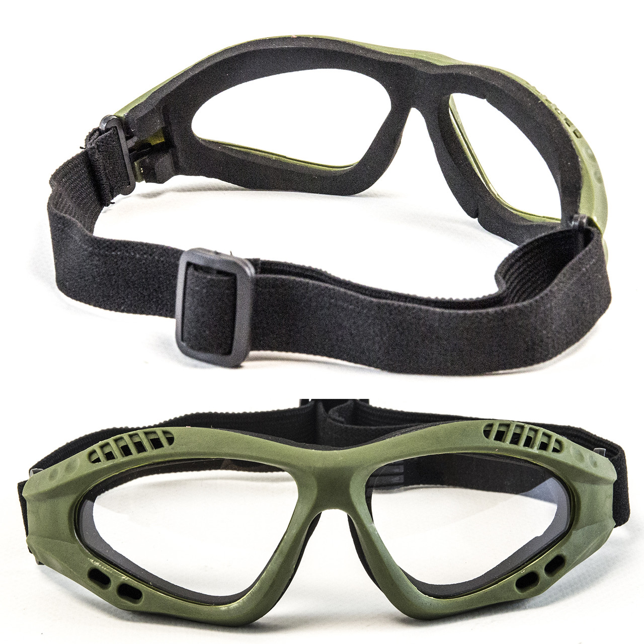 Окуляри тактичні olive з прозорими лінзами, фото 1