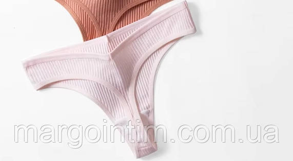 Трусики Жіночі  Стрінги 48 р  Білизна рубчик Повсякденні трусики Еротичні жіночі трусики, фото 1