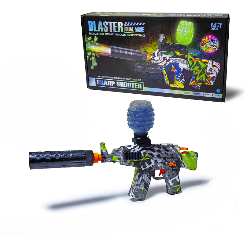 Автомат на гелієвих орбізах 777-20Y акумуляторний з неоновими кулями, 14+.